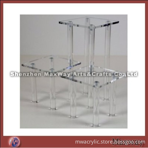 Square Table Display with 4" x 4" Shelves